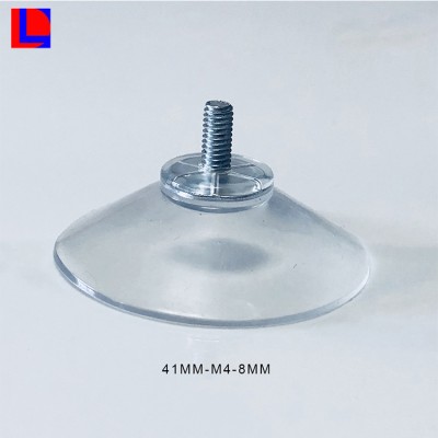 41mm Transparent PVC table suction cups with M8 screw