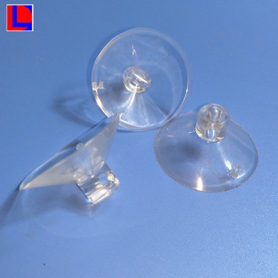 30mm Custom Transparent PVC glass suction cups with side hole